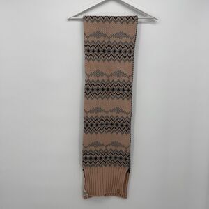 Timberland Pink Multicolor Reversible Acrylic Knit Scarf Long Womens Winter OS